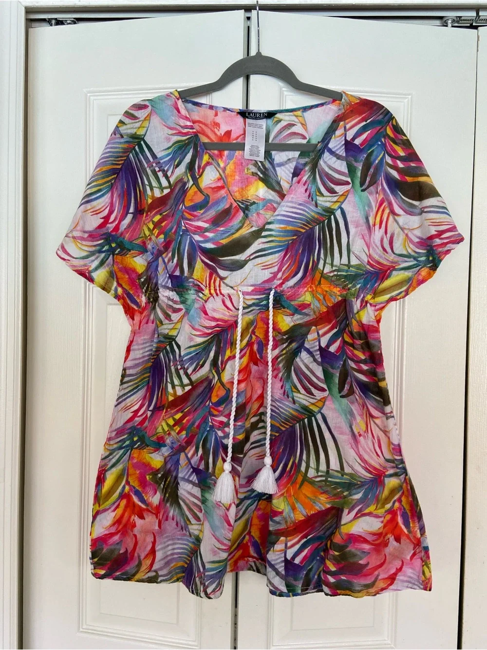 Ralph Lauren Multicolor Floral Cotton Swim cover up